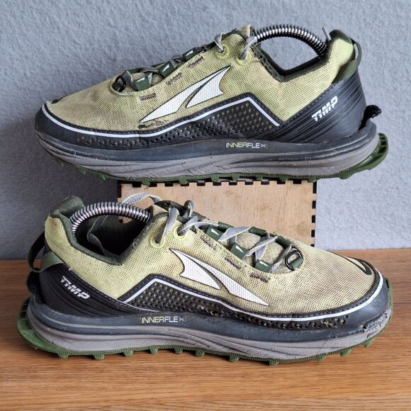 Altra Timp Trail Running Shoes Olive Green Womens 6.5 Zero Drop Hiking Sneakers - Picture 6 of 13